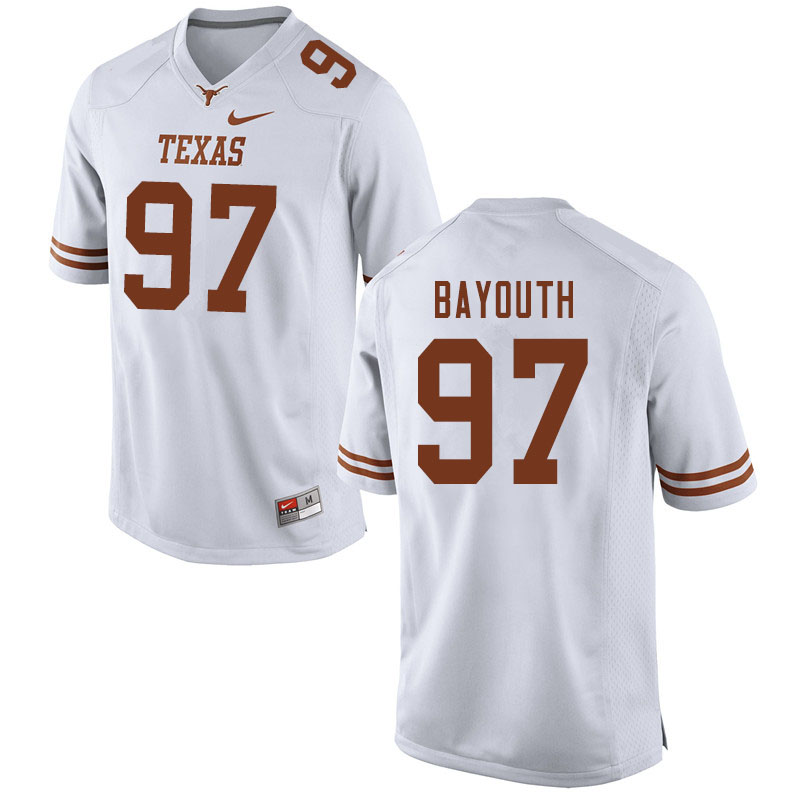 Men #97 Patrick Bayouth Texas Longhorns College Football Jerseys Sale-White
